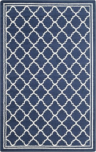 Vista 3 de Safavieh Amherst Collection AMT422B - Alfombra para interiores y exteriores, color gris claro y beige