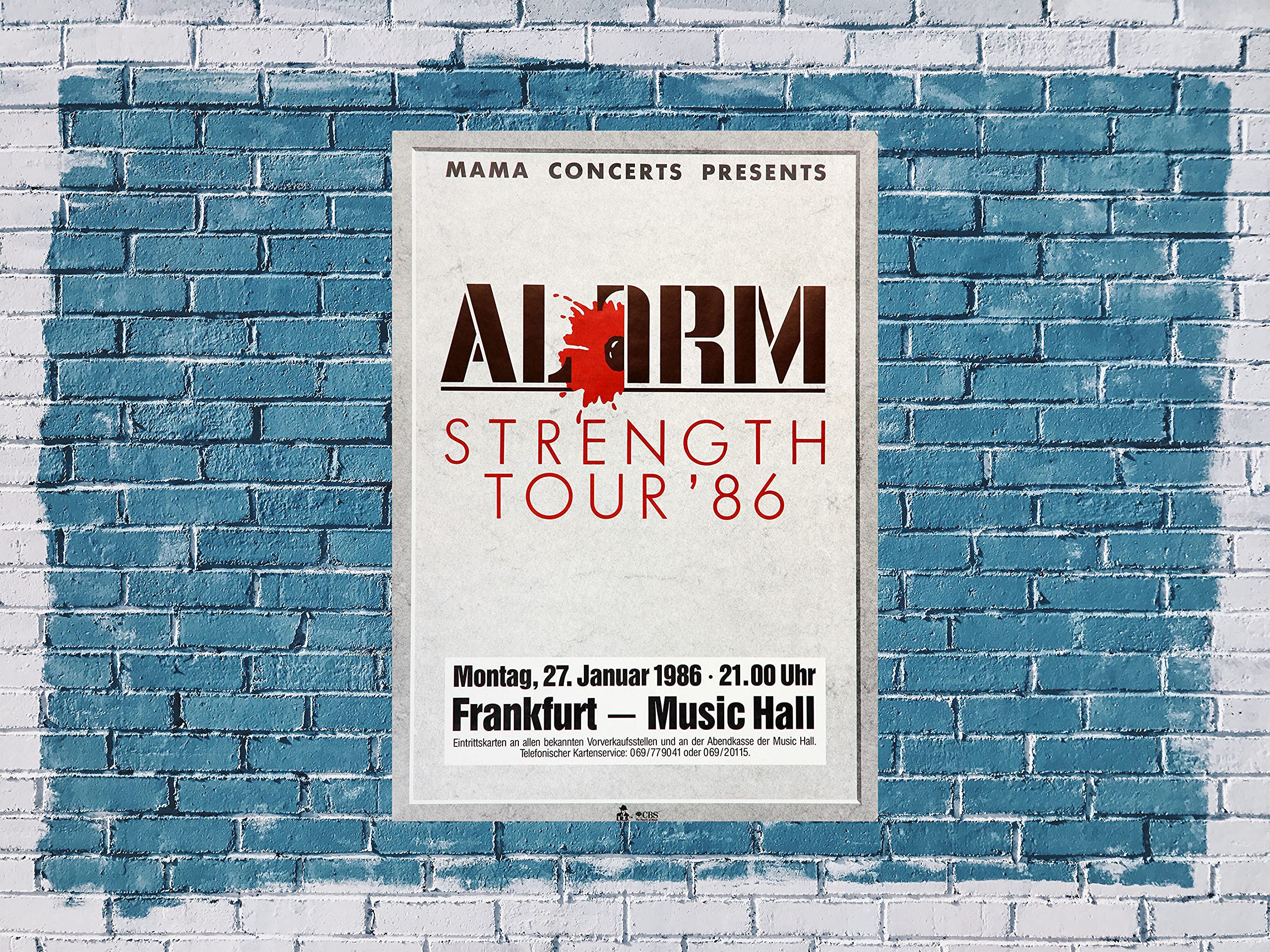 Premium Poster/Plakat | DIN A1 | Wanddeko | Live Konzert Veranstaltung » Alarm - Strength On Tour, Frankfurt 1986 «