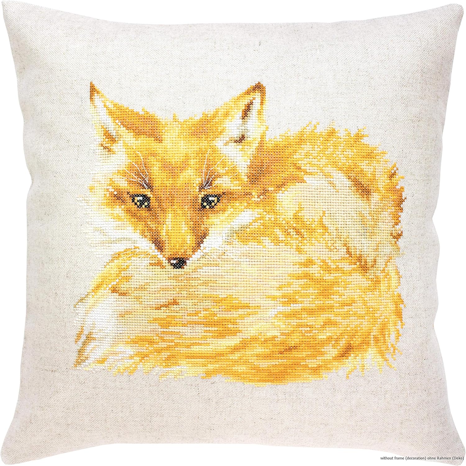 Luca-S カウントクロスステッチキット 枕バックフォックス付き枕 40x40cm DIY