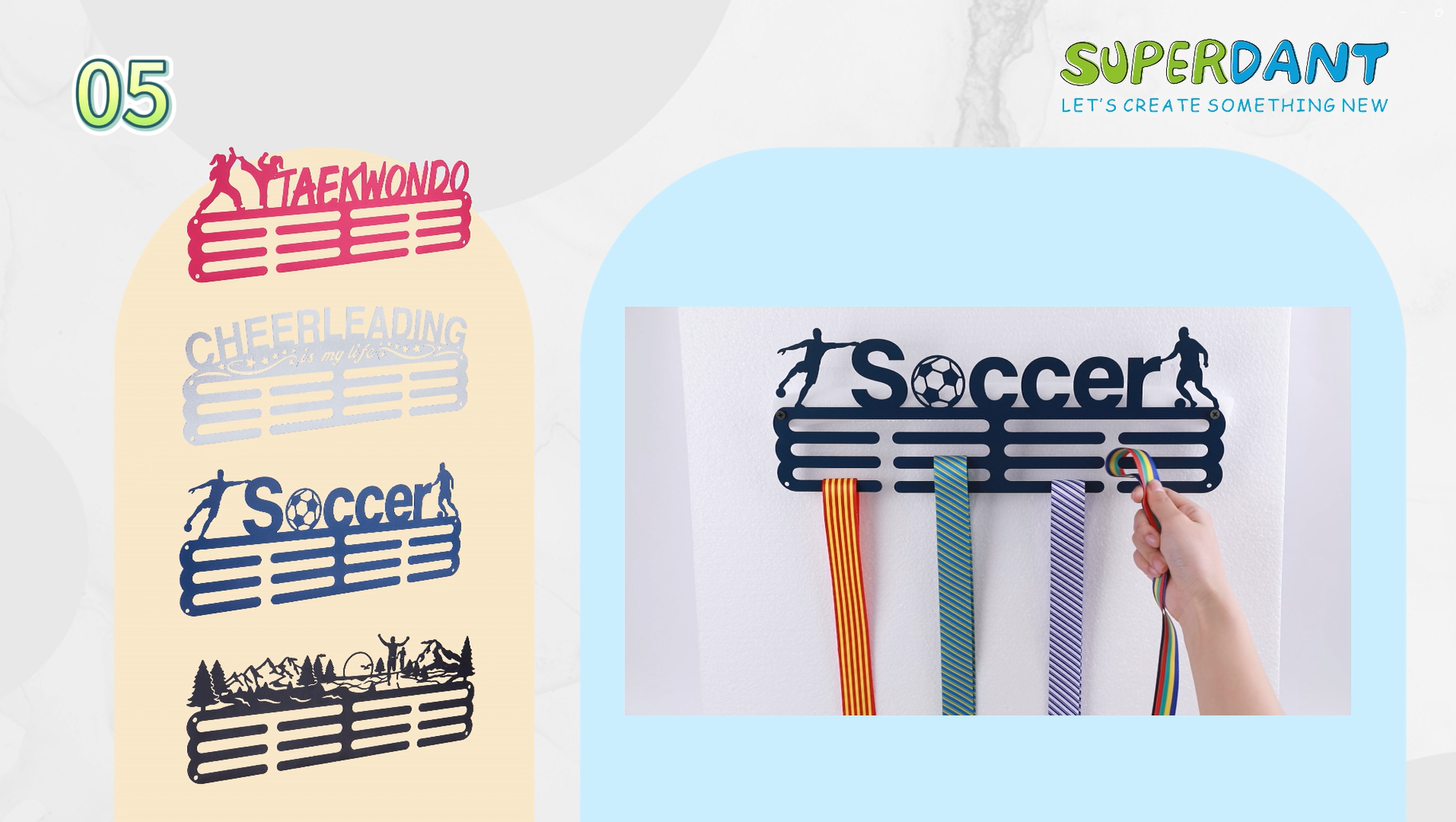 CREATCABIN Jiu Jitsu Brazilian Medal Holder Medal Hanger Display Rack