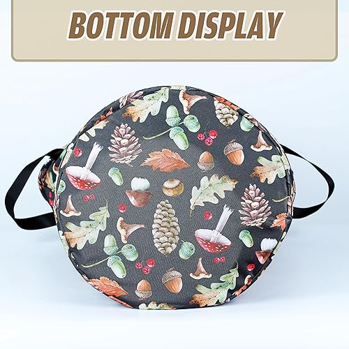 Miniatura 3 de Cesta de lavandería con hongos vintage, plantas del bosque, plegable, impermeable, de tela Oxford, divertida, cesta de lavandería, cubo de