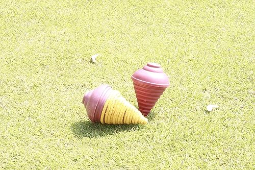 Miniatura 2 de Conjunto de dos tapas giratorias Lattoo Lattu Spinning Lattoo con hilo Indio Toy