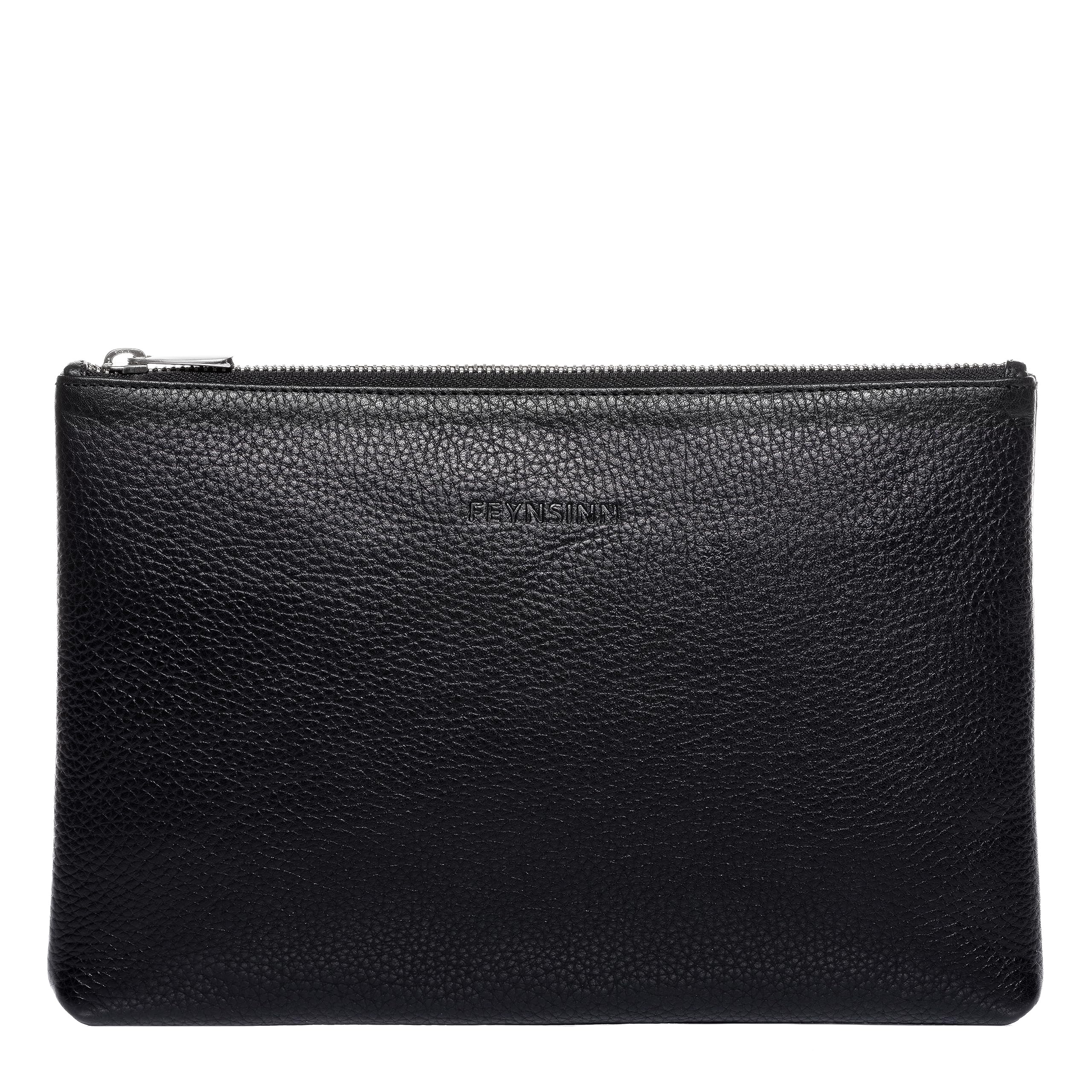 Berlin Kosmetiktasche NEA aus Nappa-Leder I Schminktasche klein für Damen I Make Up Bag schwarz handgefertigt