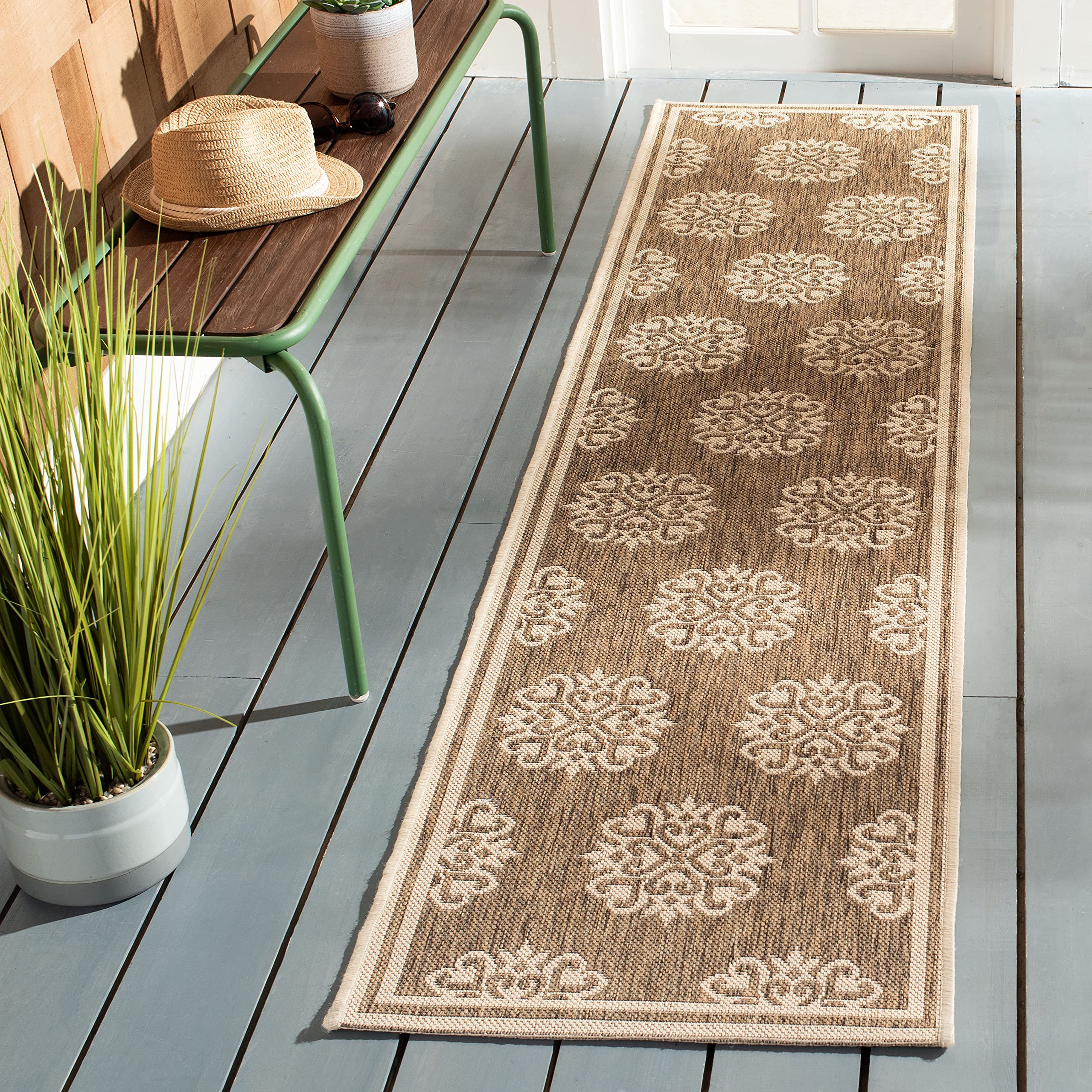 Tapis à poil court Safavieh Beachhouse, tissage traditionnel haut de gamme 61 x 244 cm