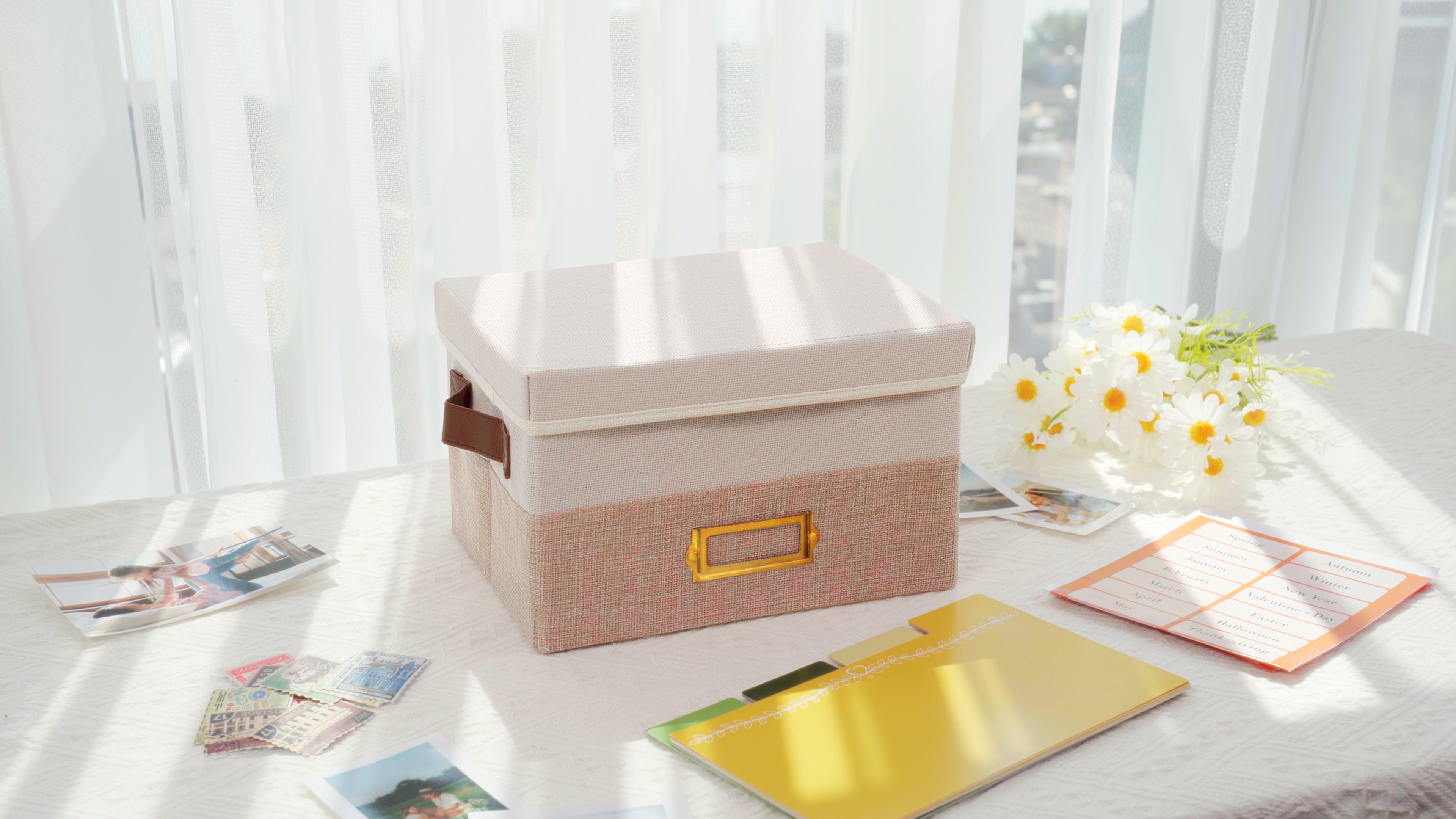 Amazon.com : Vienrose Greeting Card Organizer Box,Light Pink Lotus
