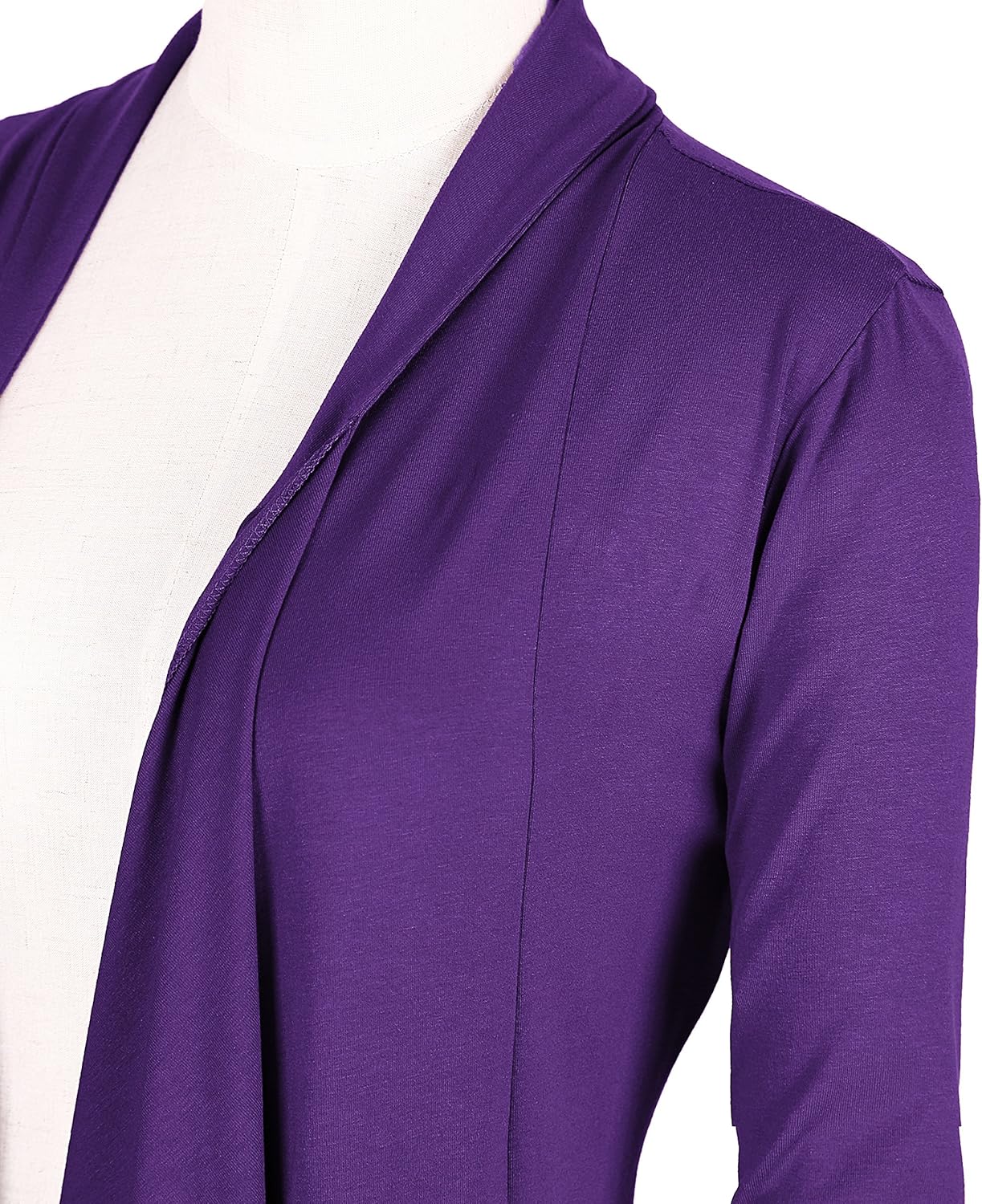 Urban CoCo Women's Drape Front Open Cardigan Long Sleeve Irregular Hem - Image 4