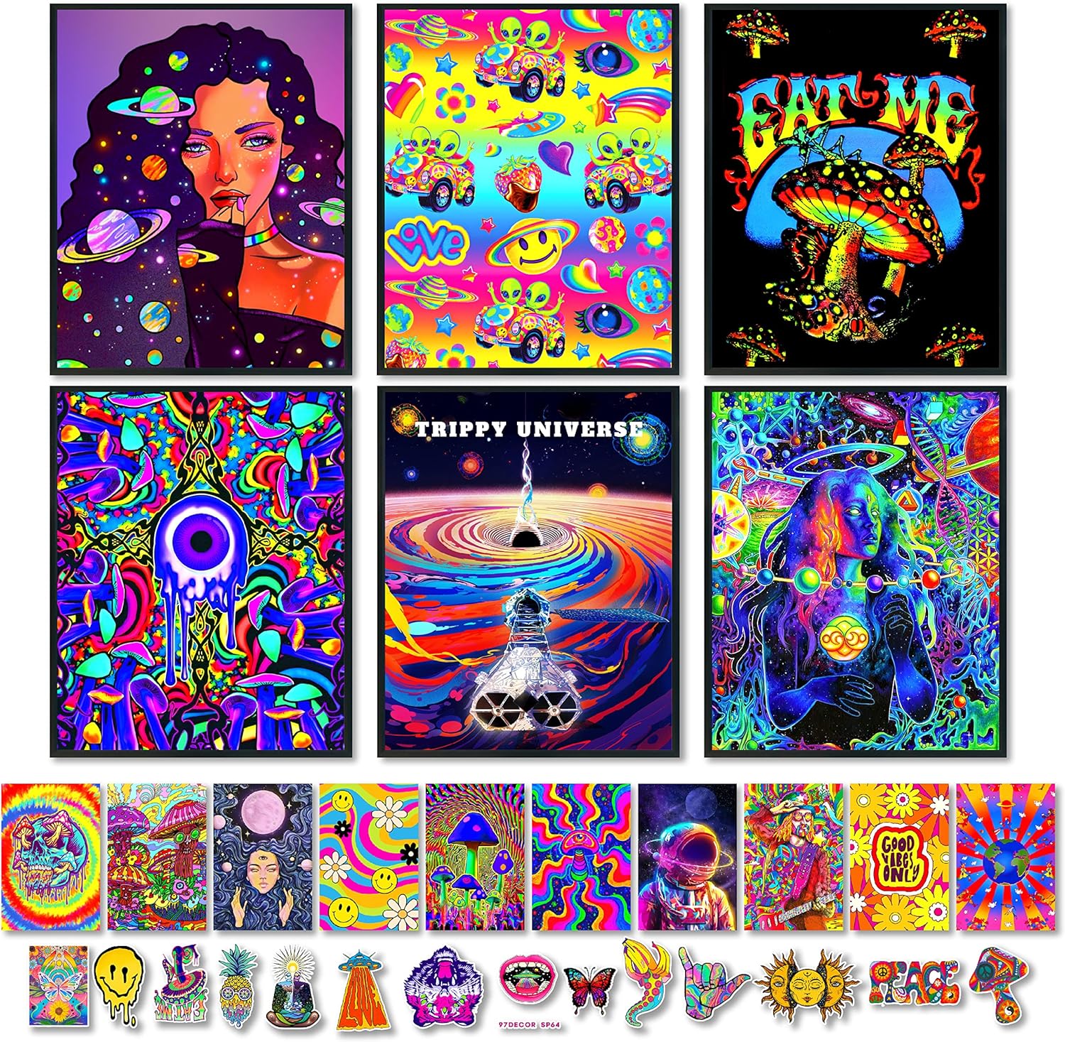 97 Decor Trippy Room Decor Trippy Poster for Room Aesthetic, Trippy