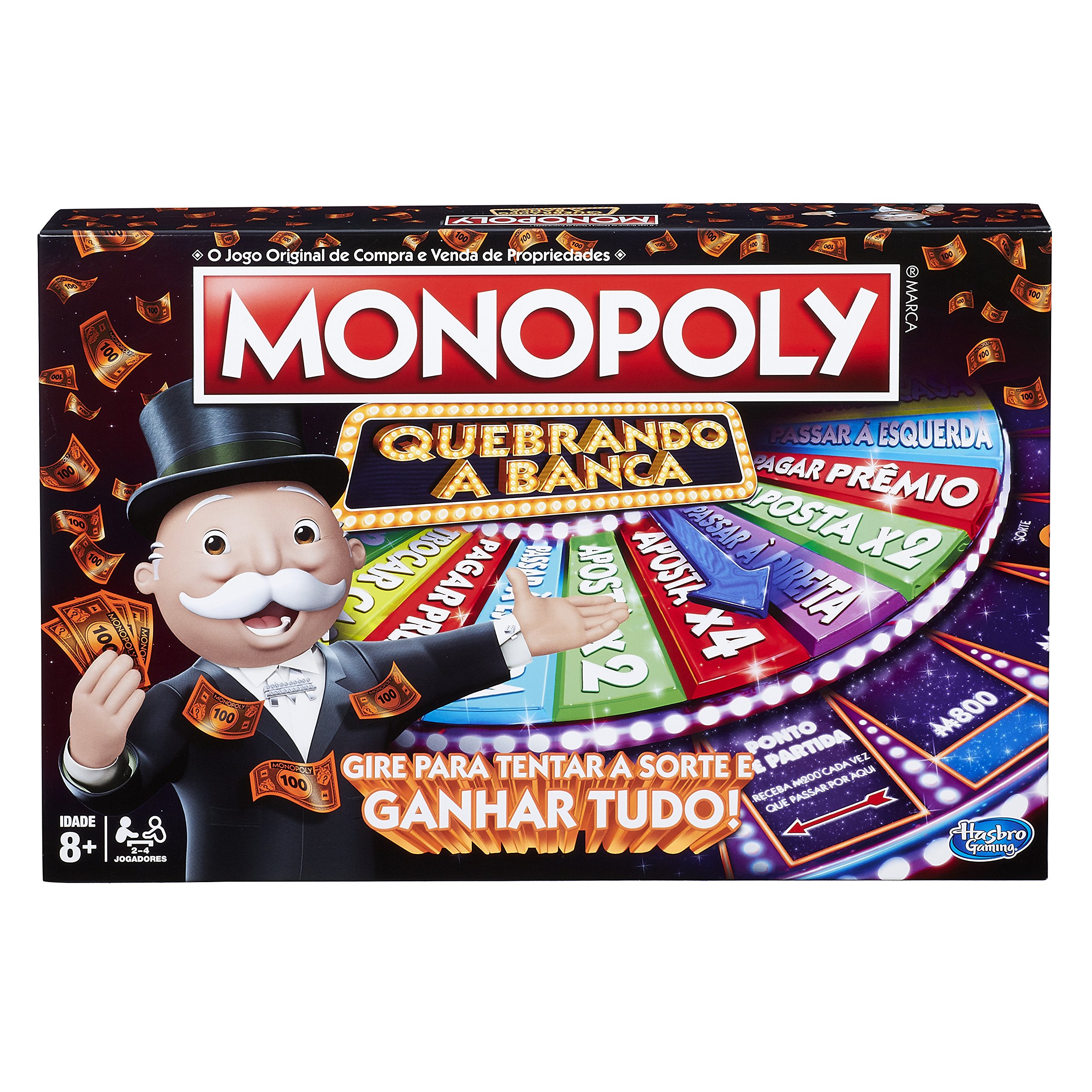 Monopoly Break the Bank game box showing Mr. Monopoly and the game title.