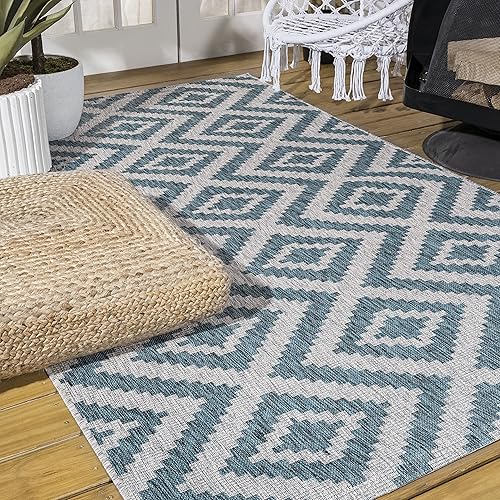 Miniatura 8 de JONATHAN Y SMB116A-3 Sintra Diamond Tribal - Alfombra de área para interiores y exteriores, de 3 x 5 pies, bohemio, costero, mediterráneo, de