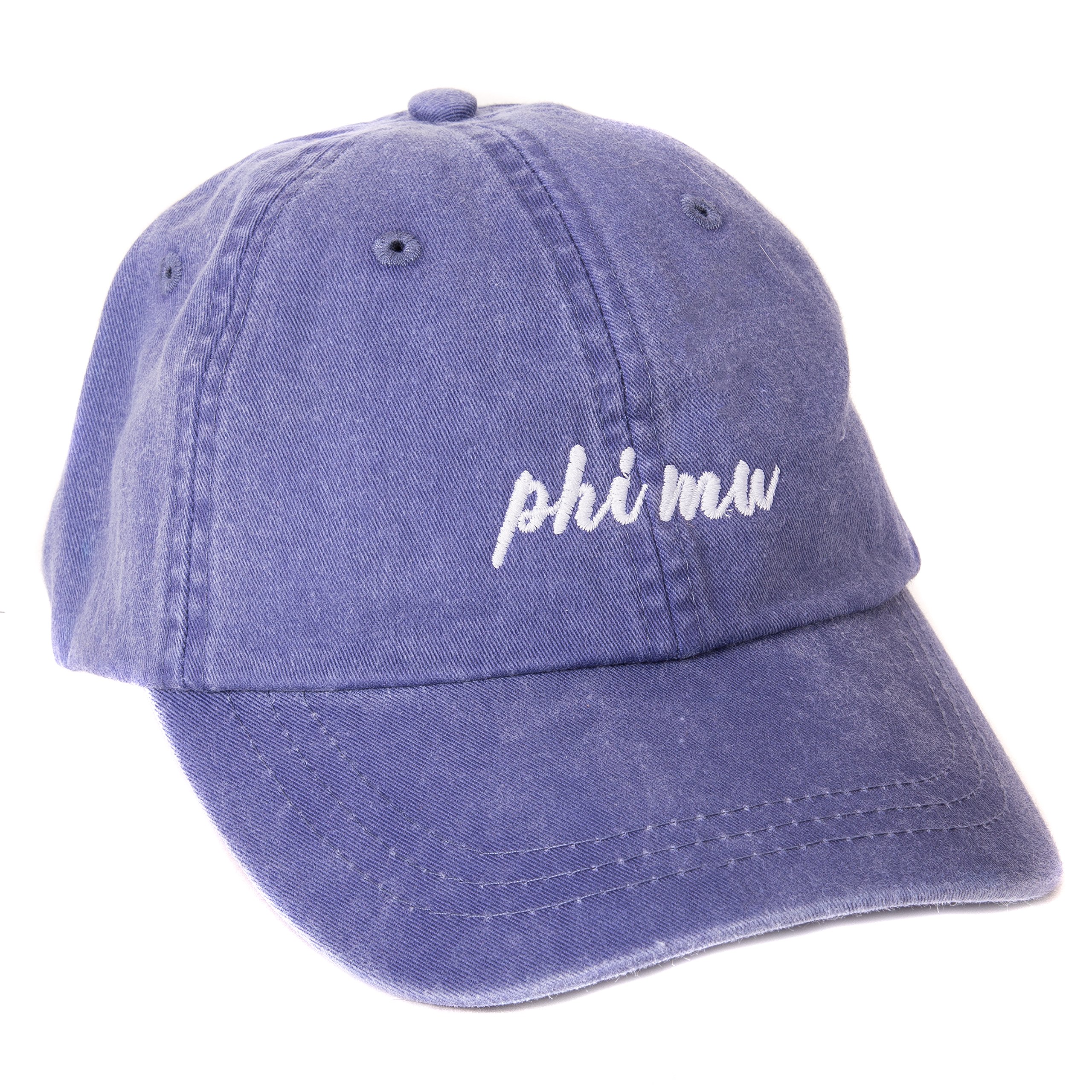 Desert Cactus Phi Mu (N) Sorority Baseball Hat Cap Cursive Name Font (Purple)