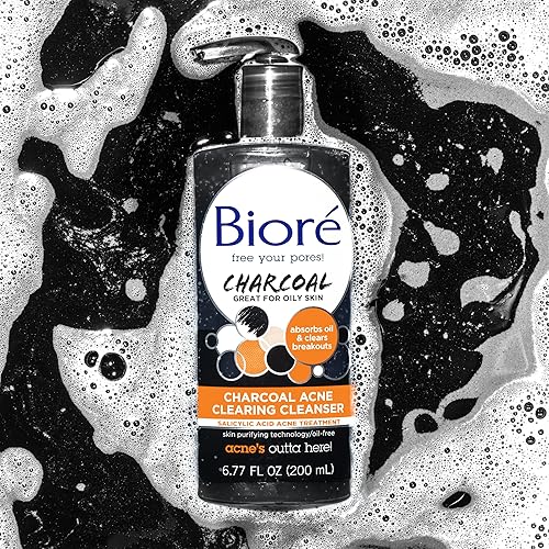 Miniatura 9 de Bioré Limpiador de acné de carbón tratamiento de acné con ácido salicílico ayuda a prevenir brotes absorción de aceite y control para pieles