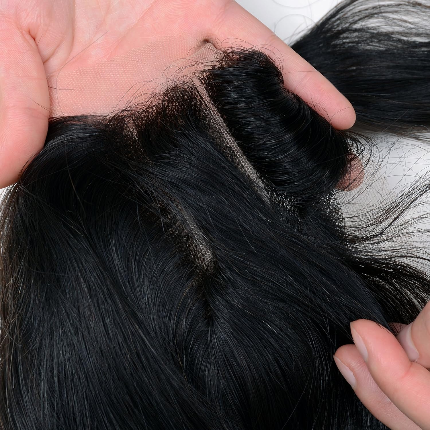 Arling Brazilian Virgin Hair Human Hair Straight Bleached Knots Lace Closure (4"4") Free Part 8inch