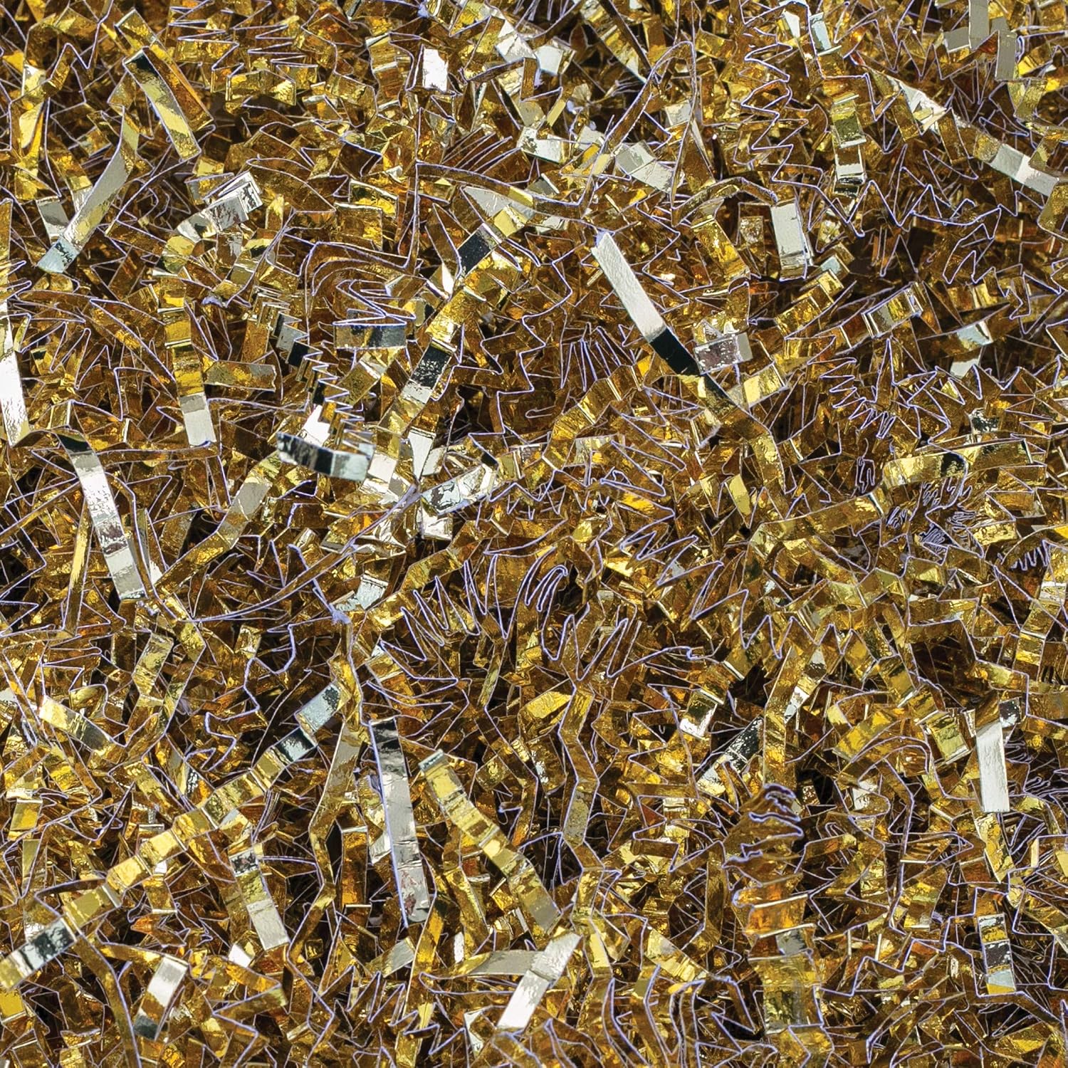 MagicWater Supply Crinkle Cut Paper Shred Filler (1/2 LB) for Gift Wrapping & Basket Filling - Gold Metallic