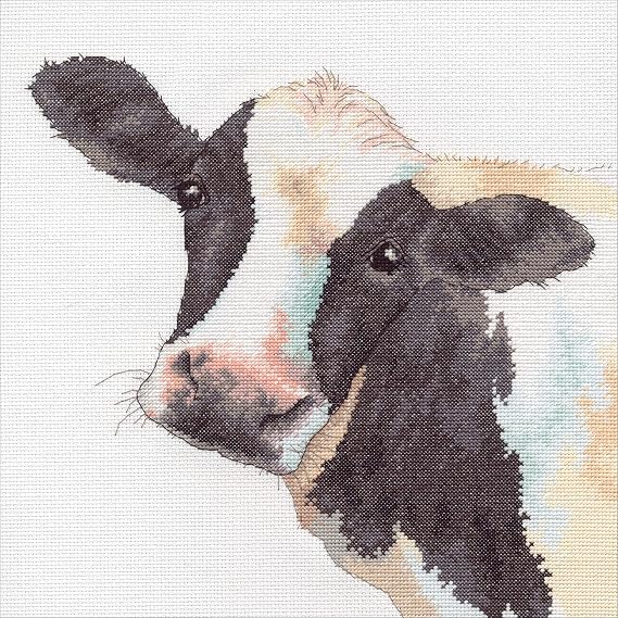 Dimensions SIMPLICITY CREATIVE CORP Cross Stitch, Sweet Cow (14 Count), By the yard