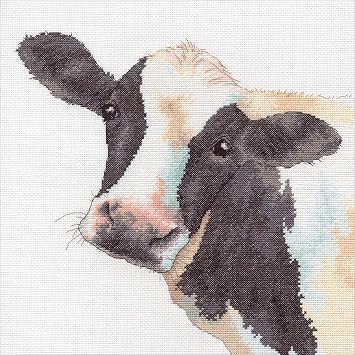Dimensions SIMPLICITY CREATIVE CORP Cross Stitch, Sweet Cow (14 Count), By the yard