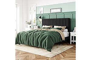Allewie Velvet Upholstered Queen Platform Bed Frame with Tufted Headboard