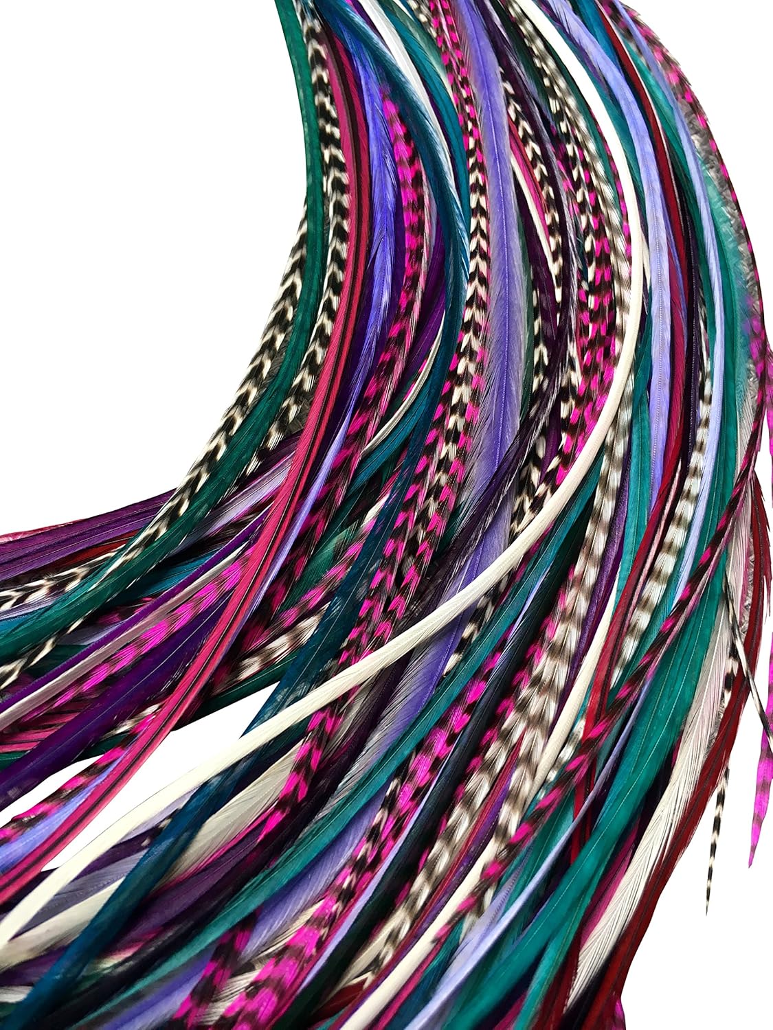 Feather Hair Extension with Tinsel (Ginger Bling Bundle