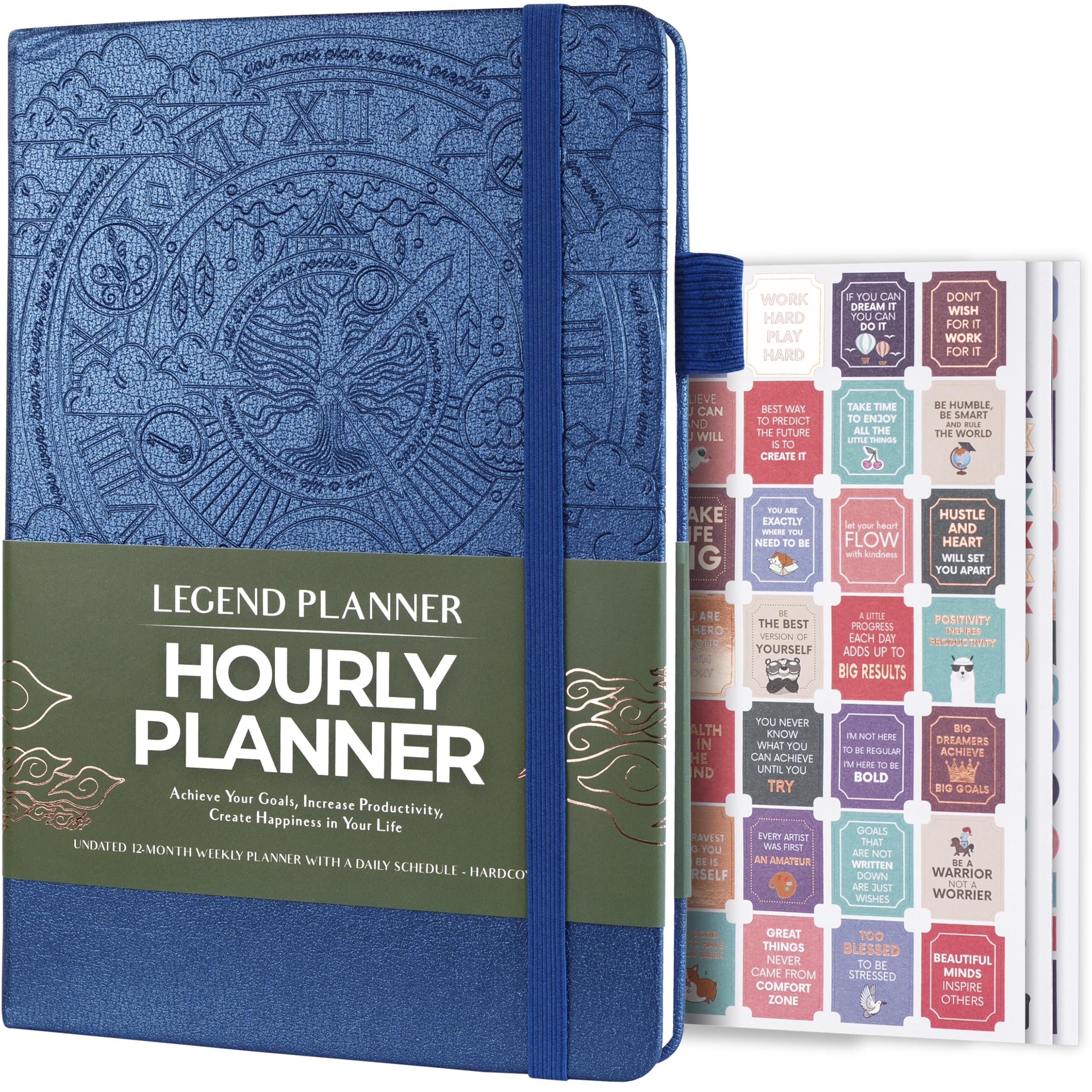 Legend Planner Hourly Schedule Edition – Deluxe Weekly & Daily Organizer with Time Slots. Time Management Appointment Book Journal for Work & Personal