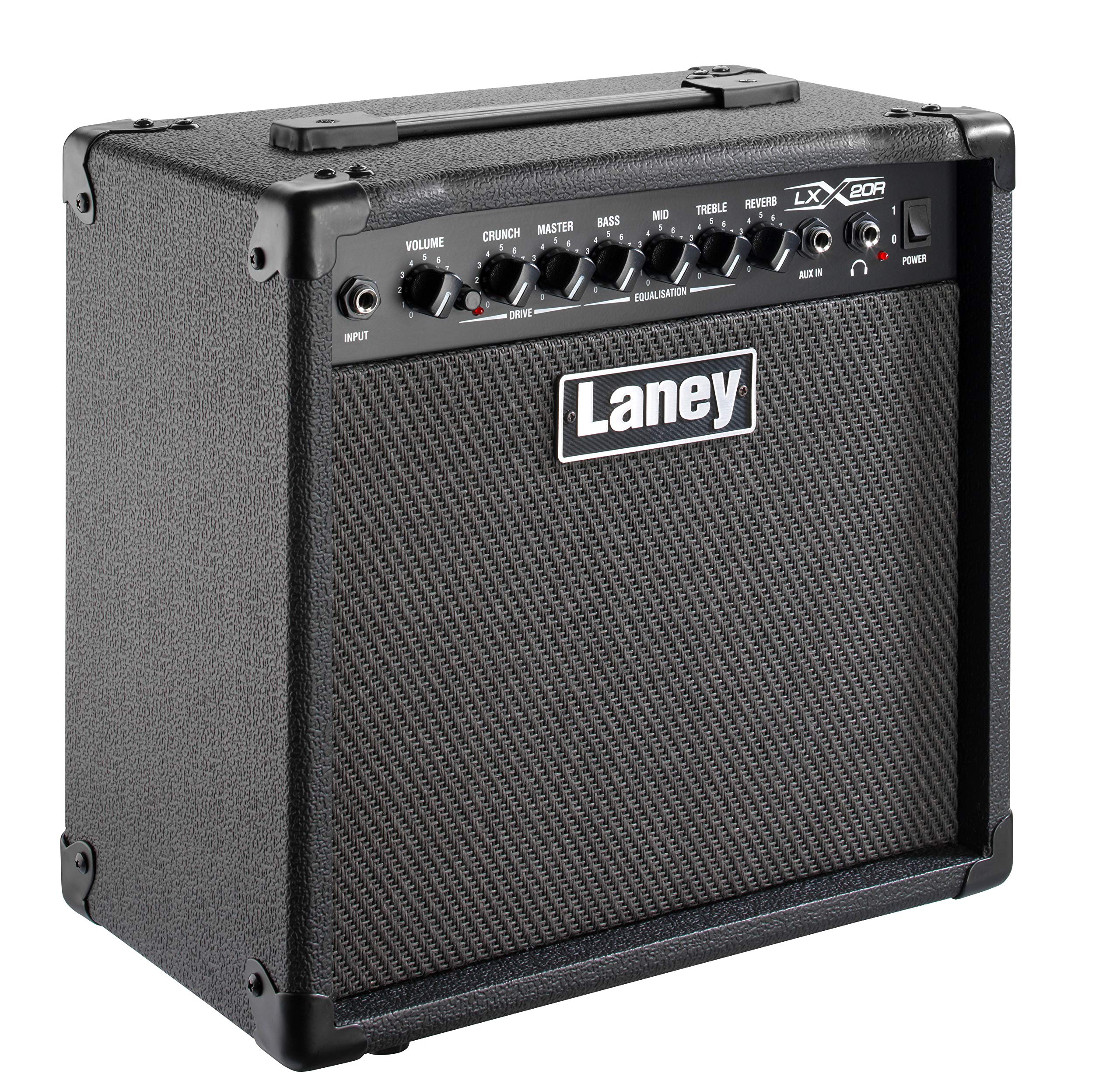 Laney LX20R - 20W E -Gitarrenverstärker - Compact 20 Watt -Übungsverstärker mit Reverb, Laufwerk, 3 -Band -EQ, Aux -Eingang zum Aufbrechen - ideal für Anfänger und Heimgebrauch - Schwarz