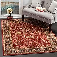 Safavieh Mahal MAH693F 3x5 Red Navy Oriental Area Rug - Stain Resistant, Non-Shedding, Pet-Friendly for High Traffic Entryway, Living Room, Bedroom