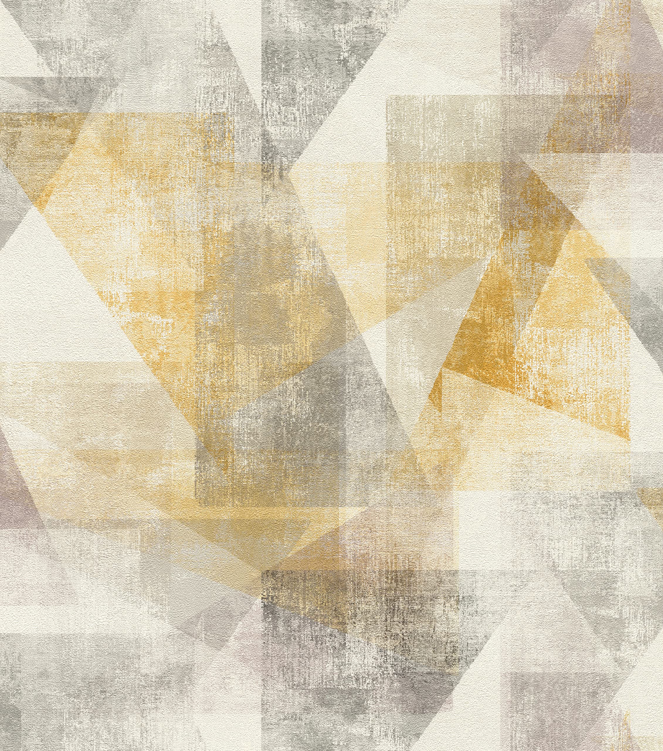 Rasch Tapeten Non Woven Wallpaper (Graphic) Yellow 10,05 m x 0,53 m Linares 617948