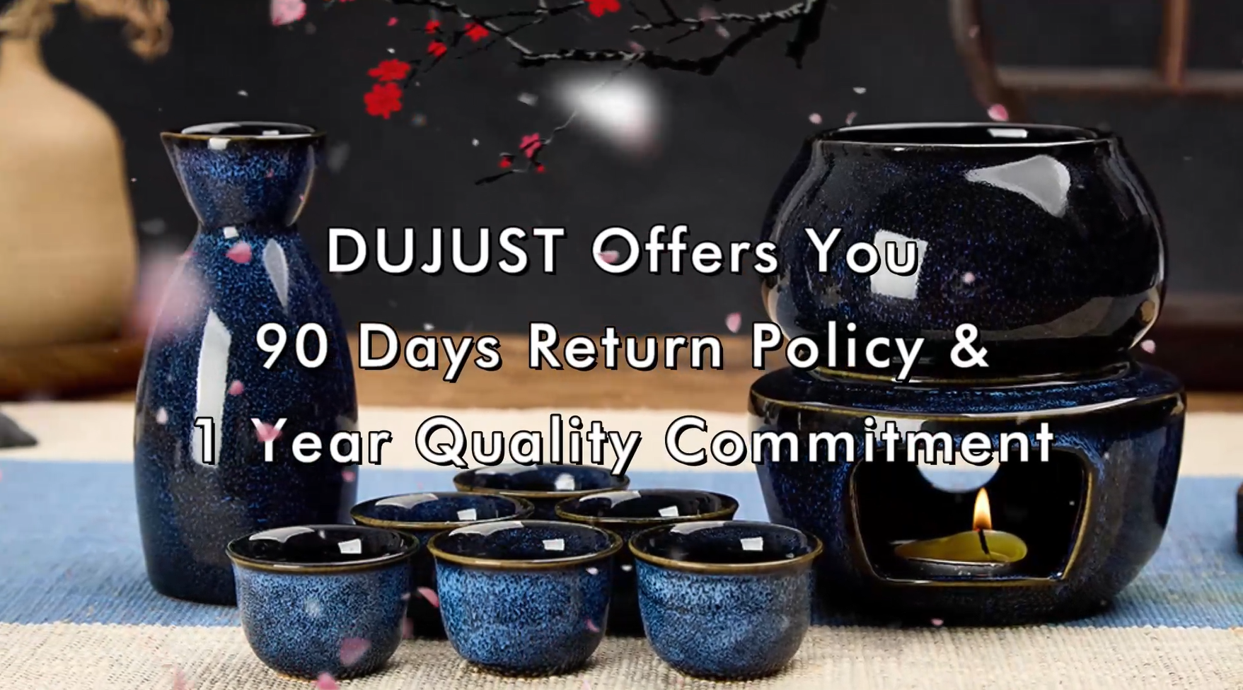 Amazon.com | DUJUST 10 pcs Japanese Sake Set with Warmer for 6