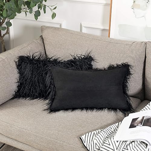 Miniatura 3 de Kevin Textile - Fundas de cojín decorativas, serie de cuero sintético de lujo, para sofá