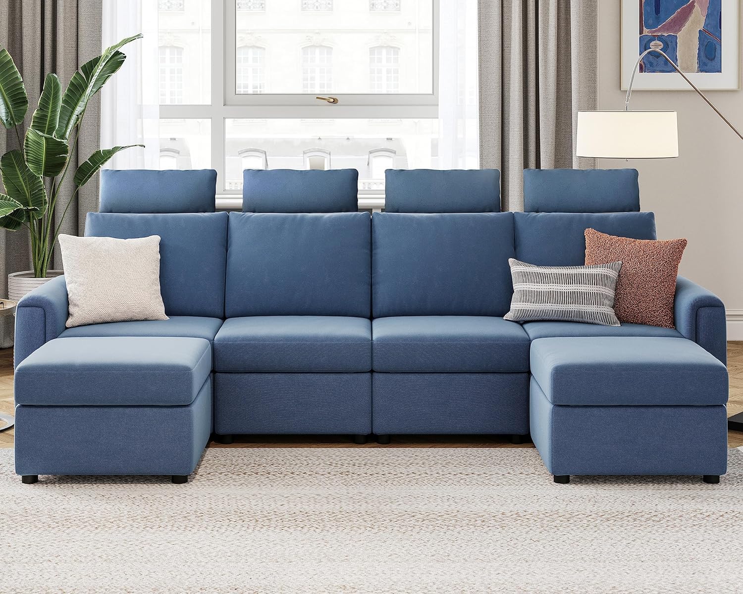 LINSY HOME Modular Sectional Sofa, Upgraded High Back