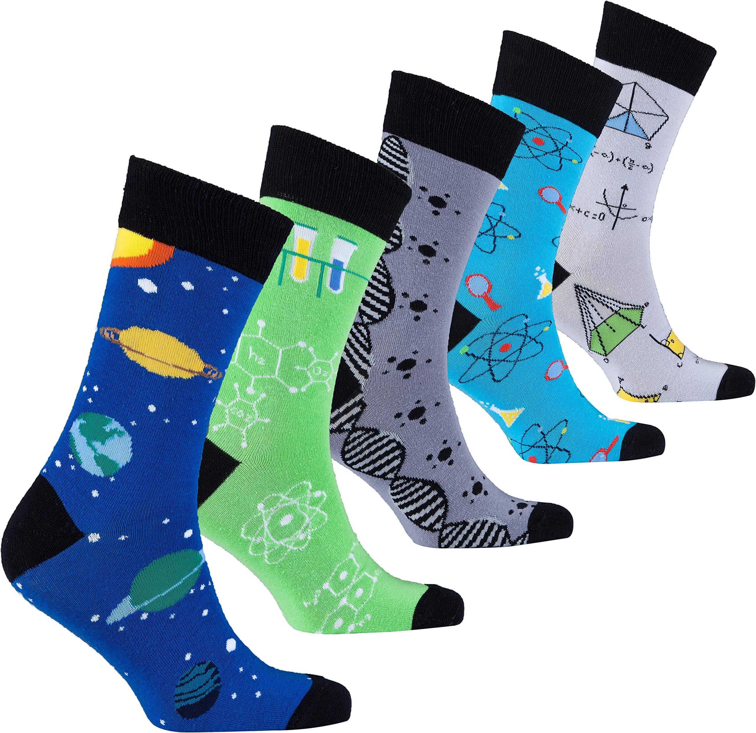 socks n socksMens 5pair Luxury Colorful Cotton Fun Novelty Dress Socks Gift Box