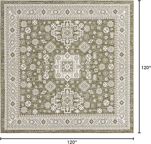 Miniatura 177 de Rugs.com Outdoor Aztec Collection Alfombra – 4 x 6 pies alfombra de tejido plano gris carbón perfecta para salas de estar, grandes comedores, planos
