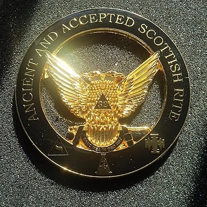 Delux 32nd Degree Wings Up Cut Out Alloy Car Emblem