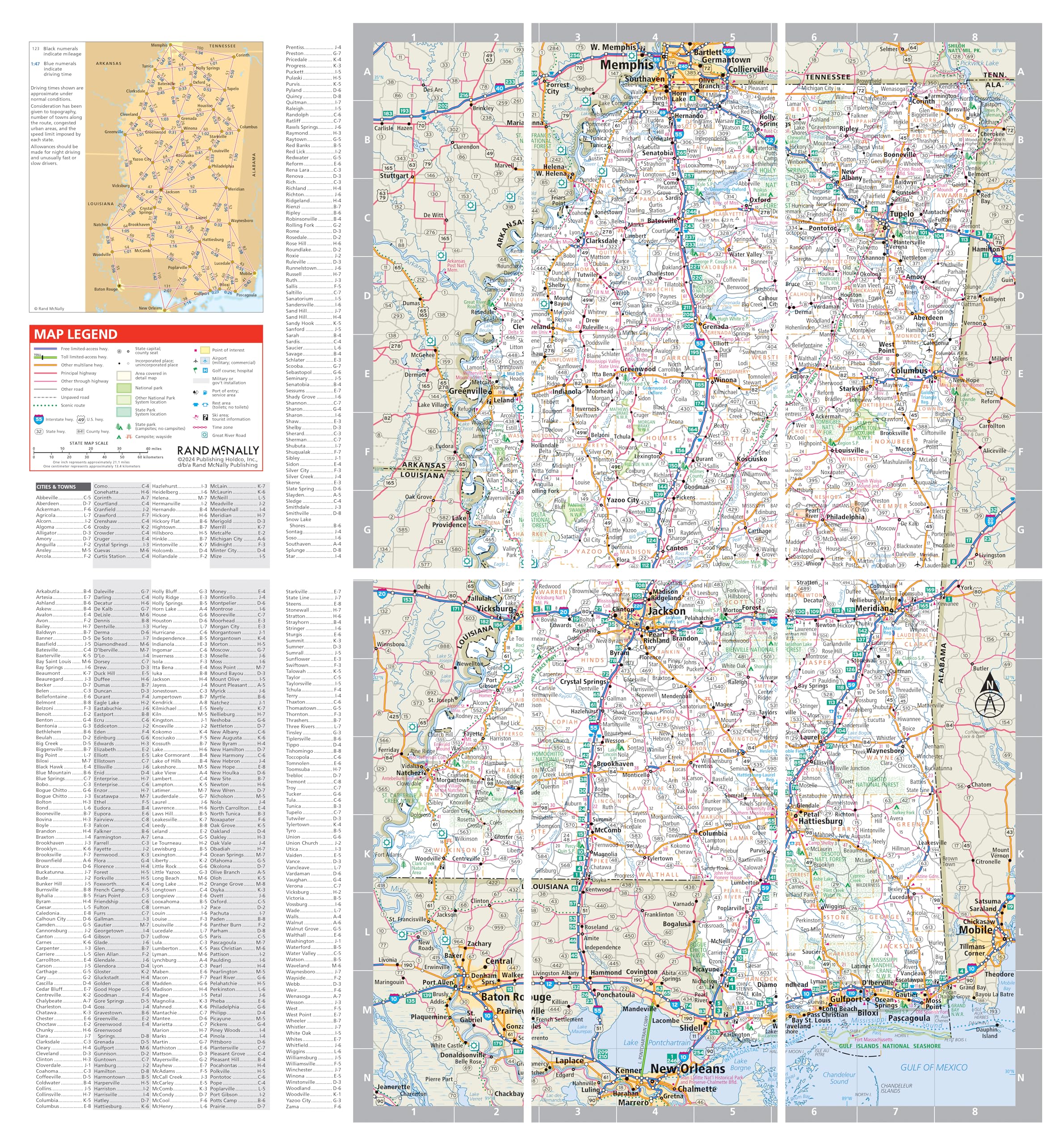Rand McNally Easy to Fold: Mississippi State Laminated Map - Image 2