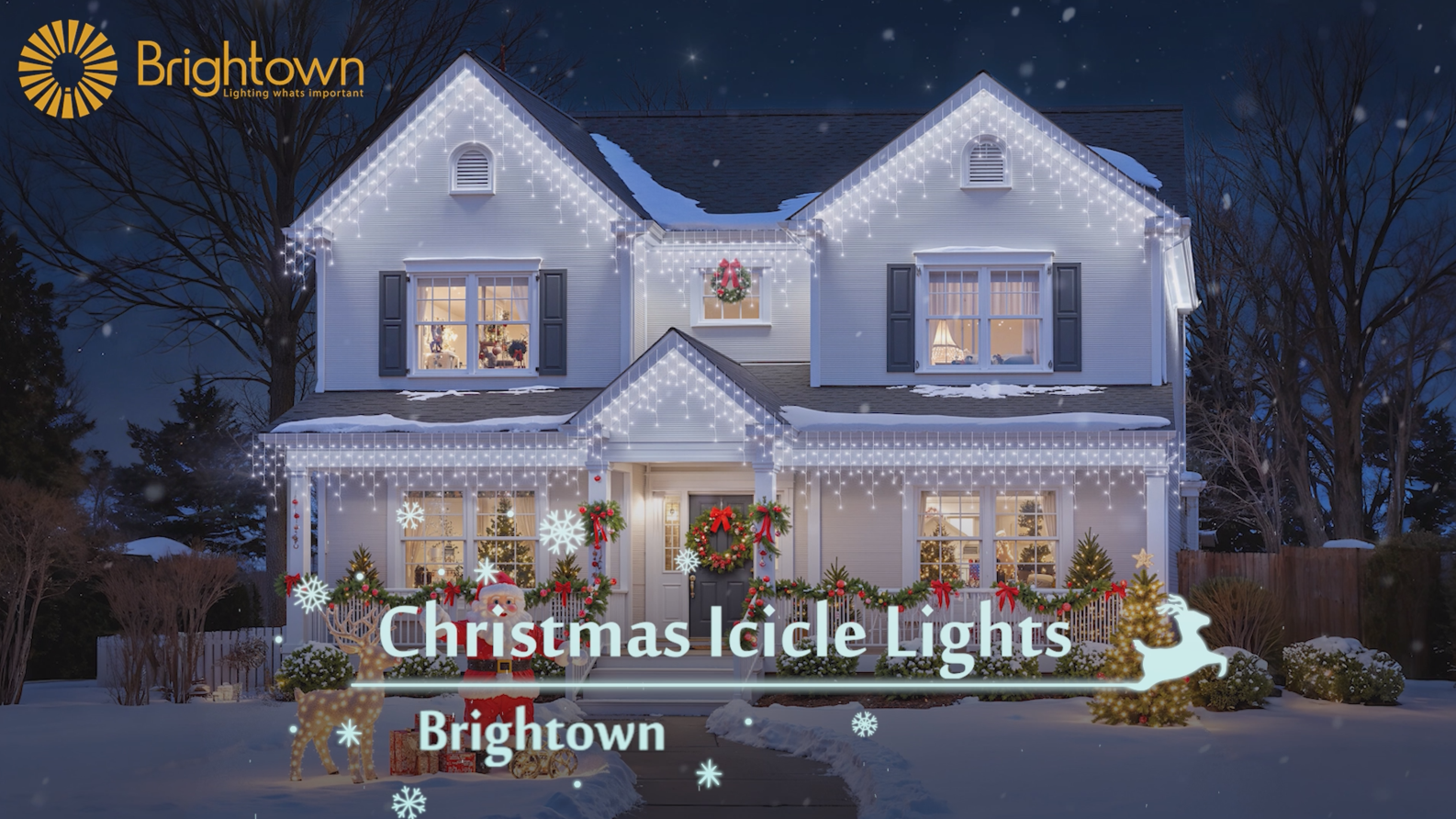 TIMIFIS Outdoor Icicle Lights, Waterproof Led Icicle Lights, 8 Modes Plug In Curtain String Lights With 216 Led, Holiday Outdoor Decoration