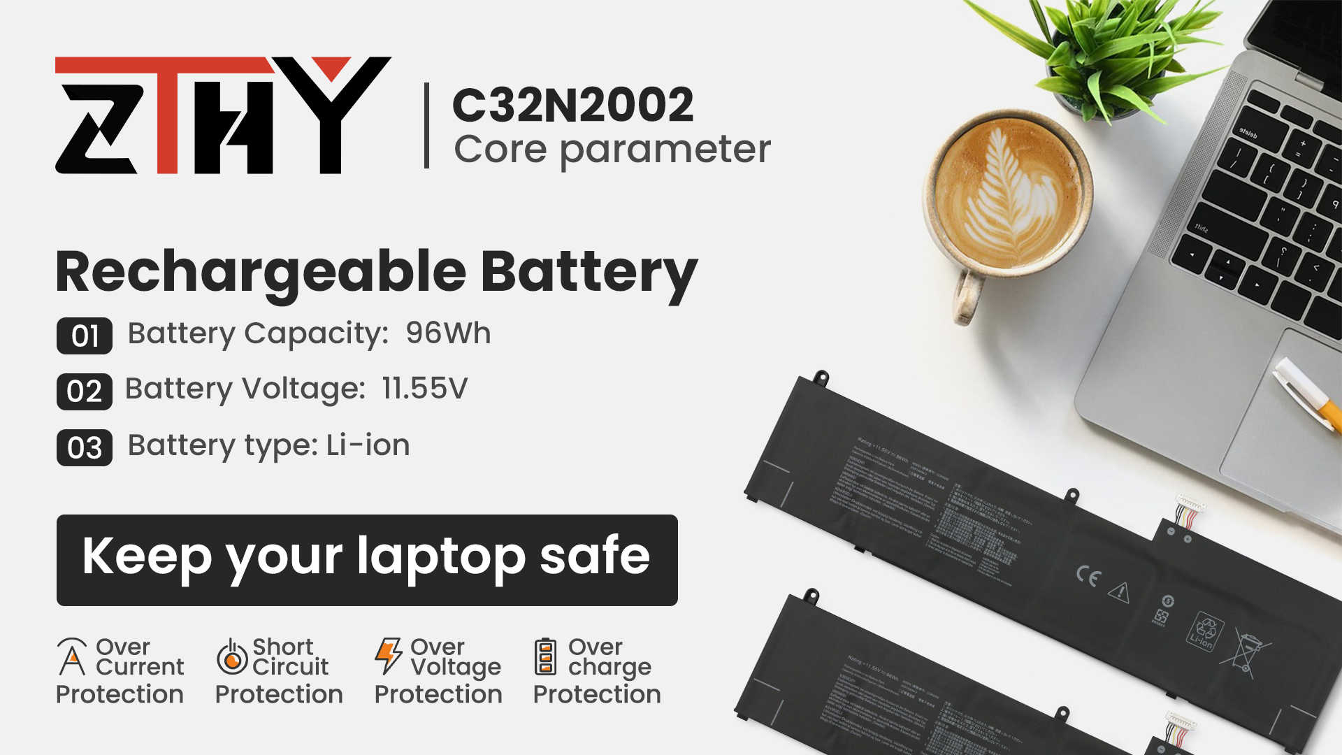 Amazon.com: C32N2002 Battery Replacement for Asus ZenBook Pro 15