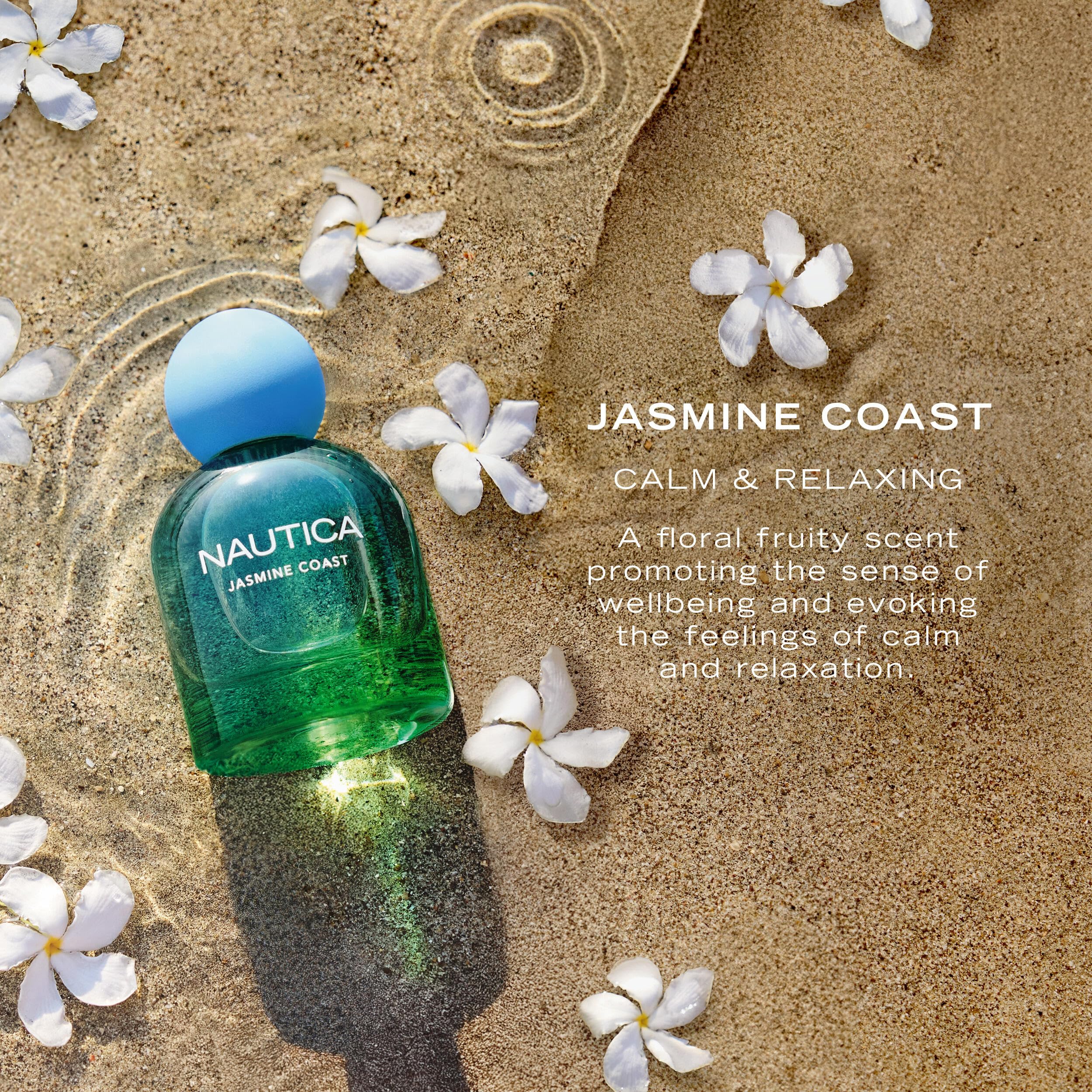 Nautica for Her Jasmine Coast Body Mist, Mood-Boosting, beruhigt & entspannend, blumiger Duft, vegane Formel, langanhaltend, 8,4 Fl Oz