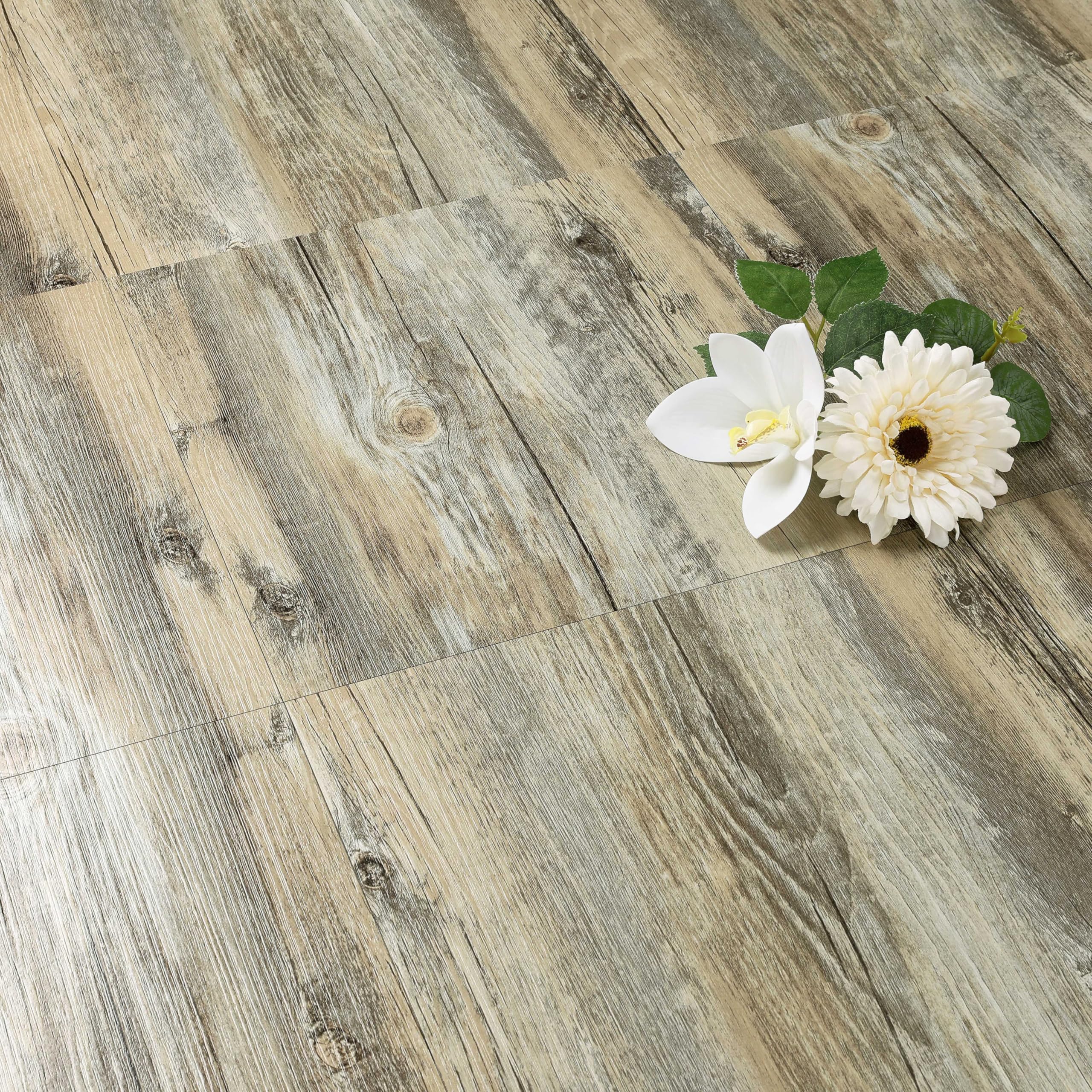 Piastrelle Adesive Pavimento Bagno Livelynine Pavimento PVC Adesivo Effetto Legno - 16 Piastrelle 90x15cm Per Cucina E Bagno Pavimento Autoadesivo Cucina