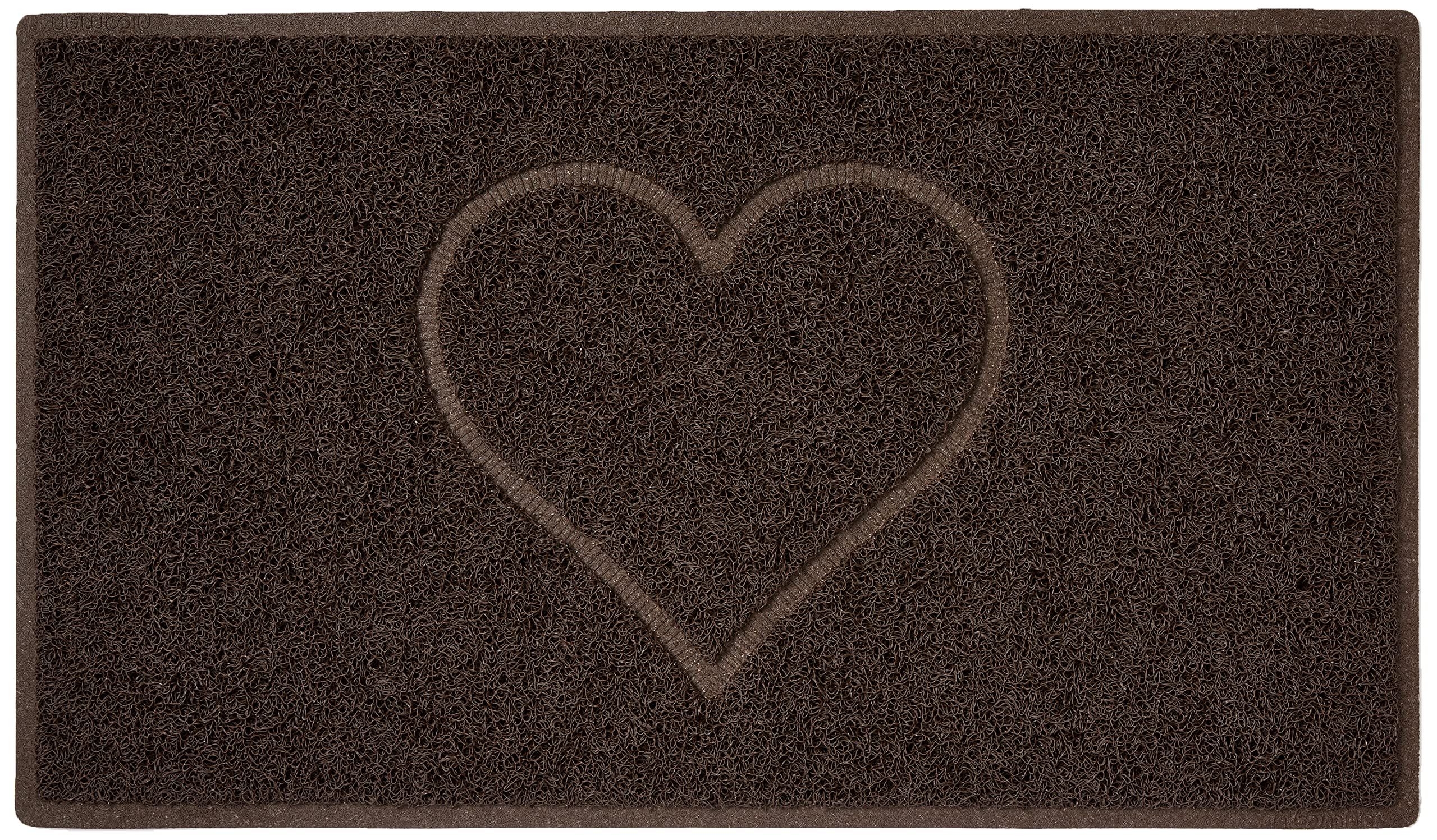 Nicoman Spaghetti Heart Doormat 45cm x 75cm Brown