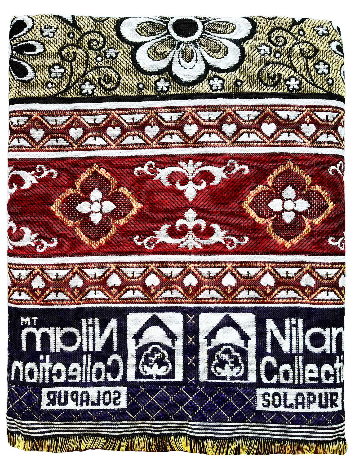 Nilam Collection Solapur Chaddar Cotton Blanket/Bed Sheet Single Bed Full Size Coffee Color Pack of 1 (Size- 60X90 inch)-image-36