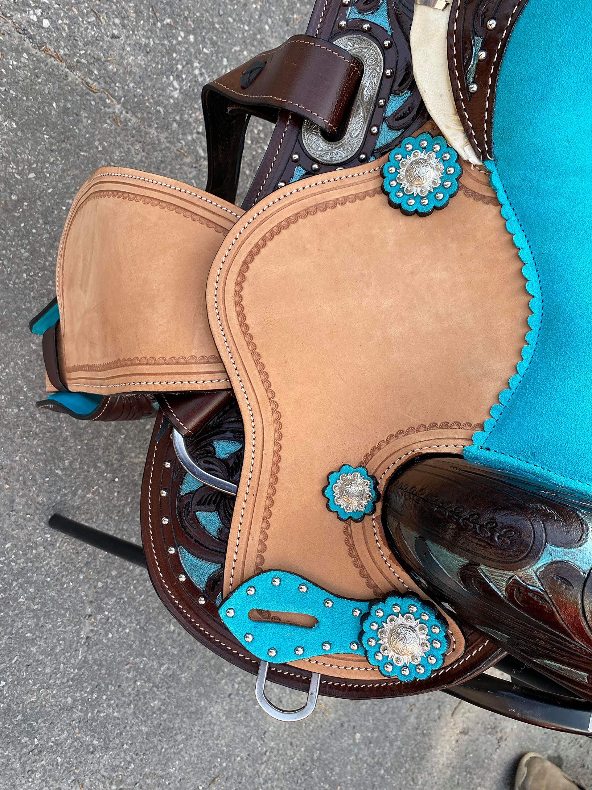 Tapis de selle Western Show base marron or métallisé ... - eBay