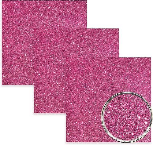 Turner Moore Edition - Adhesivo de vinilo con purpurina magenta, 12 x 12 pulgadas, vinilo permanente ultra brillante para Cricut Joy Maker Explore,