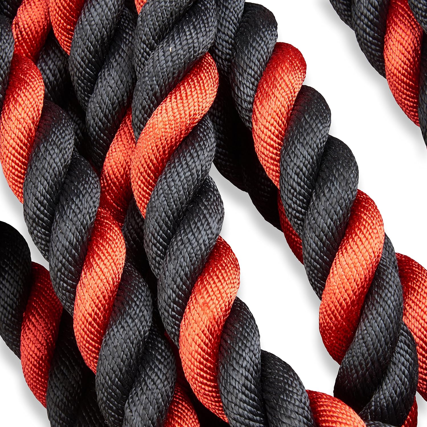 Garage Fit Battle Ropes Poly Dacron - 1.5" / 2" 30' 40' 50' Lengths - Workout Rope - Single Anchor Strap and Nylon Protective Sleeve Included