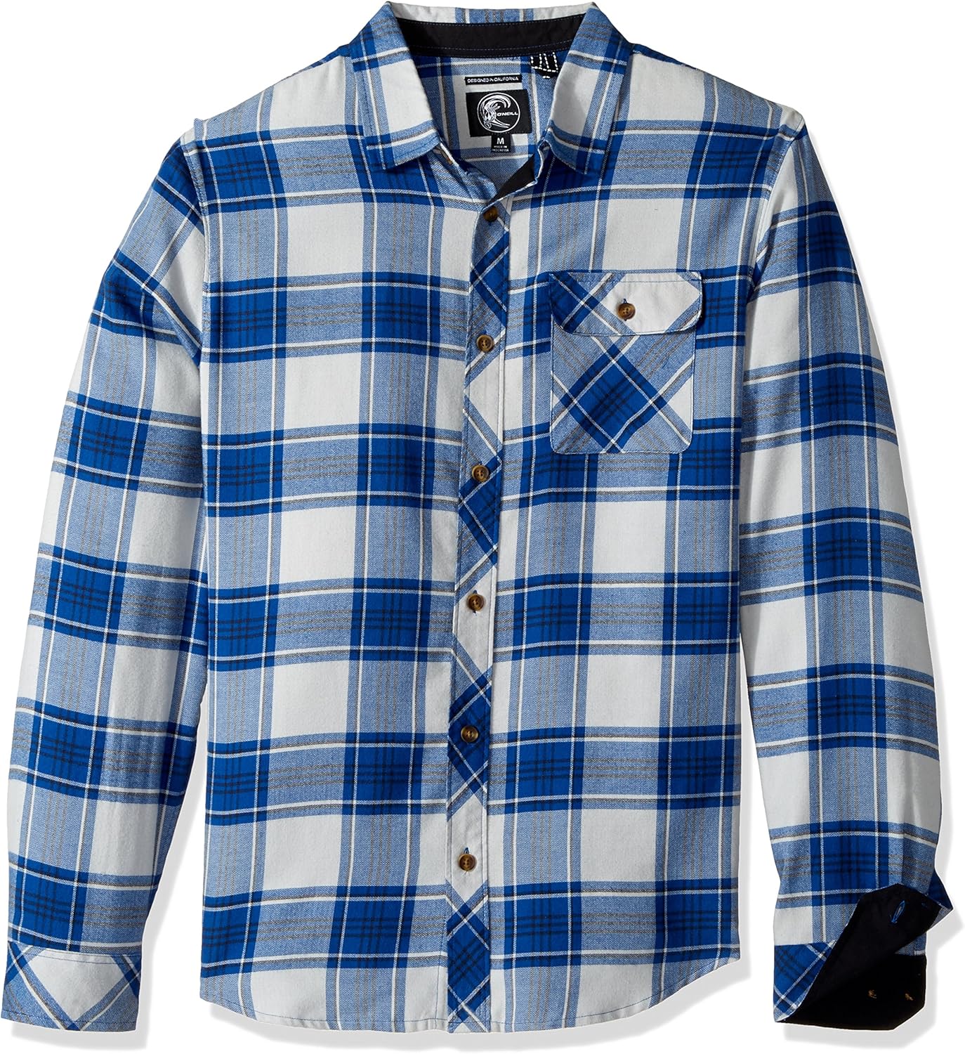 O'Neill Men's Flannel Long Sleeve Woven Casual Button Down Shirt