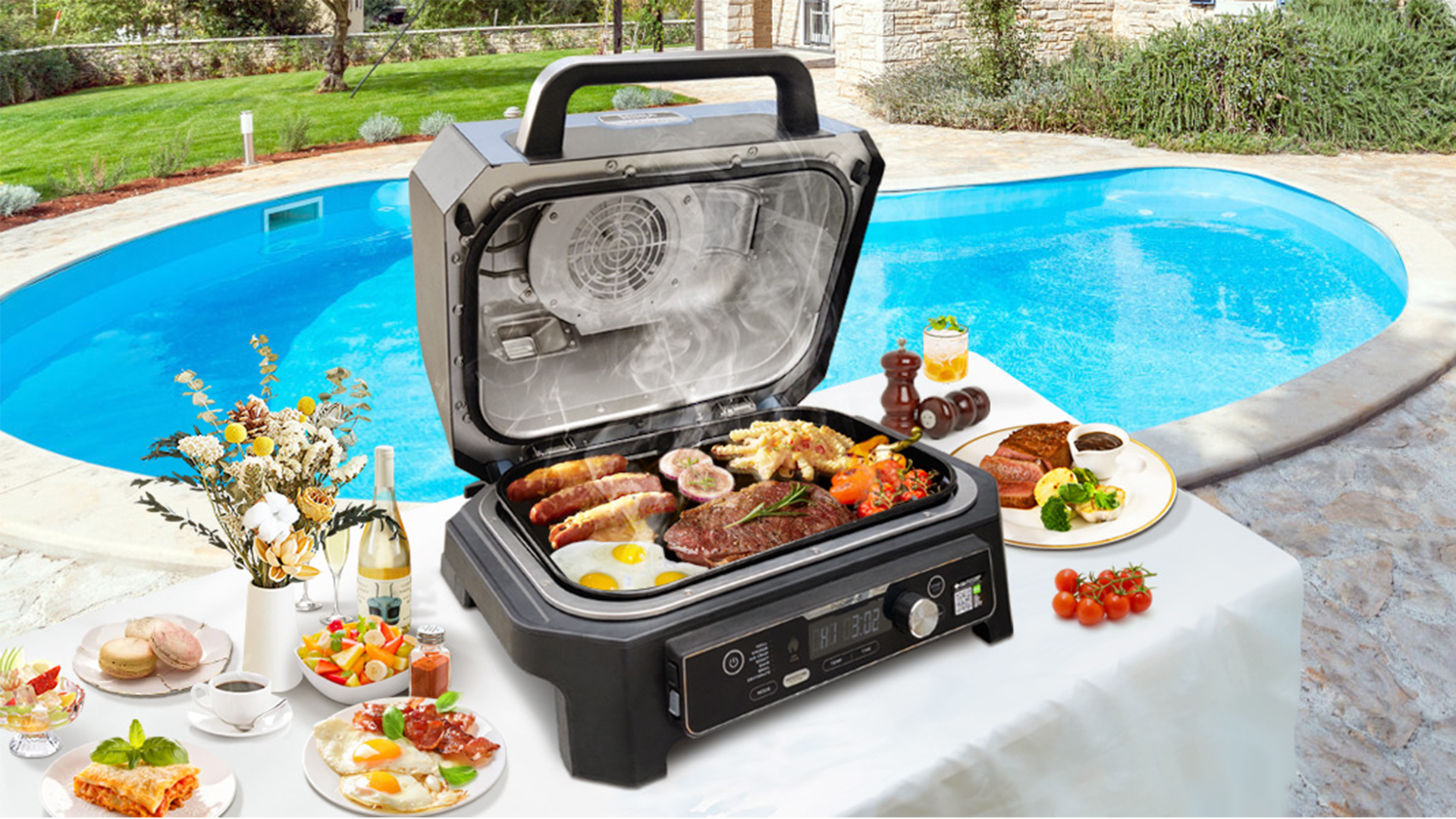 Amazon.com: GRILL FORCE Cast Iron Griddle Plate for Ninja Woodfire