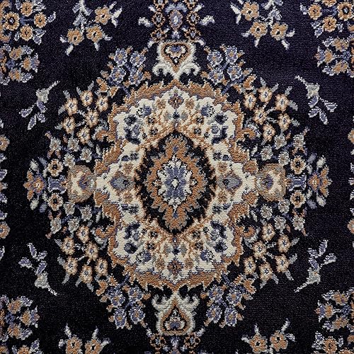 Miniatura 6 de Home Dynamix Premium Sakarya - Alfombra tradicional con borde de medallón color azul marino rectangular de 7 pies 8 pulgadas x 10 pies 7 pulgadas