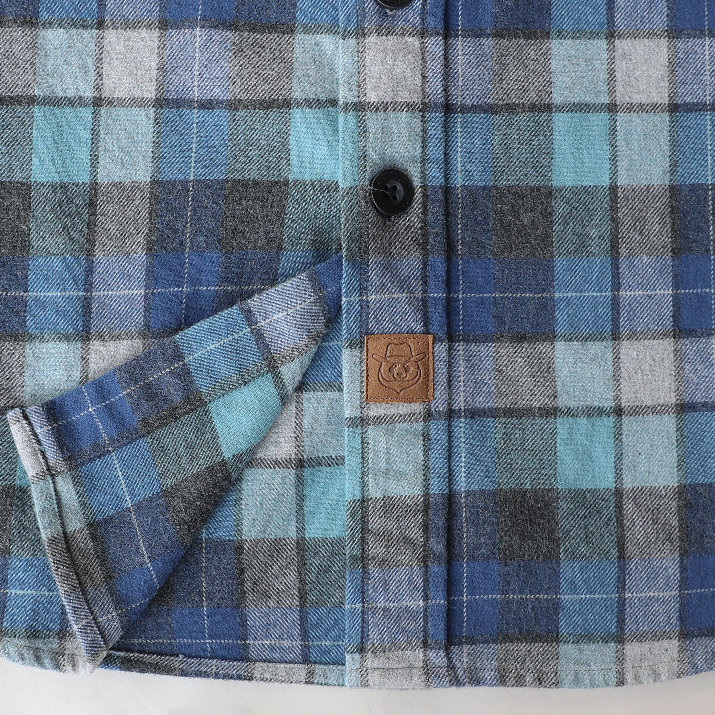 Dubinik®Koszula flanelowa Męska Koszula Z Długim Rękawem Nieformalny Zima Casual Termica Koszula Plaid Męska