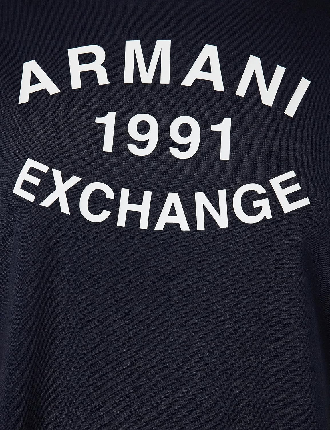 Armani Exchange Womens Cotton Jersey Logo 1991 Crew Neck Fitted Tee - Image 4