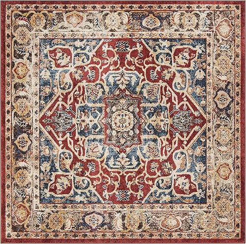 Miniatura 7 de SAFAVIEH Bijar Collection BIJ605R - Alfombra tradicional oriental, envejecida, no desprende pelusa, para sala de estar o dormitorio, 4 x 6 pies,