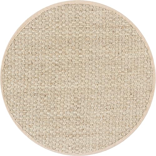 Vista 326 de SAFAVIEH Natural Fiber NF114A - Alfombra de hierba marina, tejido de canasta, con borde, para zonas de alto tráfico, sala de estar, dormitorio, 2