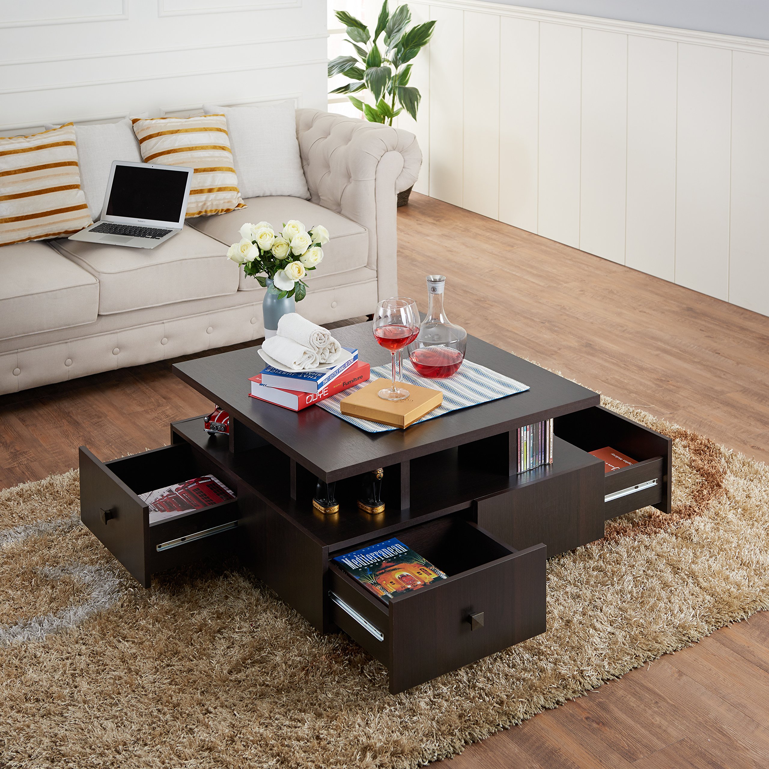 Amazon.com: ioHOMES Alec Modern Coffee Table, Espresso : Home