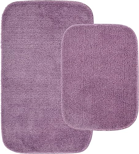 Miniatura 129 de Garland Rug 2 alfombras de baño tradicionales de nailon lavables de espuma marina (17 x 24 pulgadas, 21 x 34 pulgadas), suaves, absorbentes y Espuma